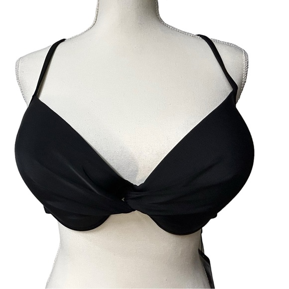 RELLECIGA women’s plus size XXL black push up padded underwire bikini top NWT - Picture 2 of 8